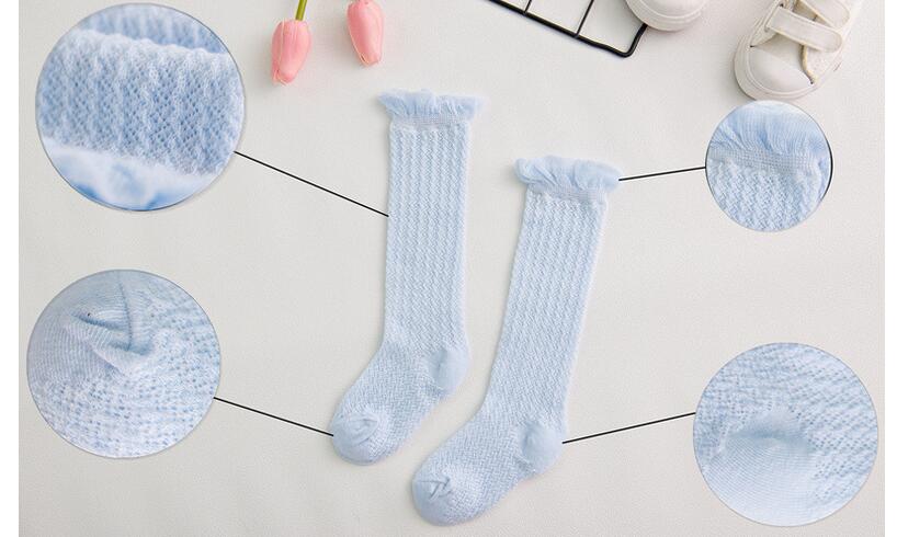 Socks for Baby Girls  Non-slip Cotton Knee High Long Socks for Baby Girls  Non-slip Cotton Knee High Long