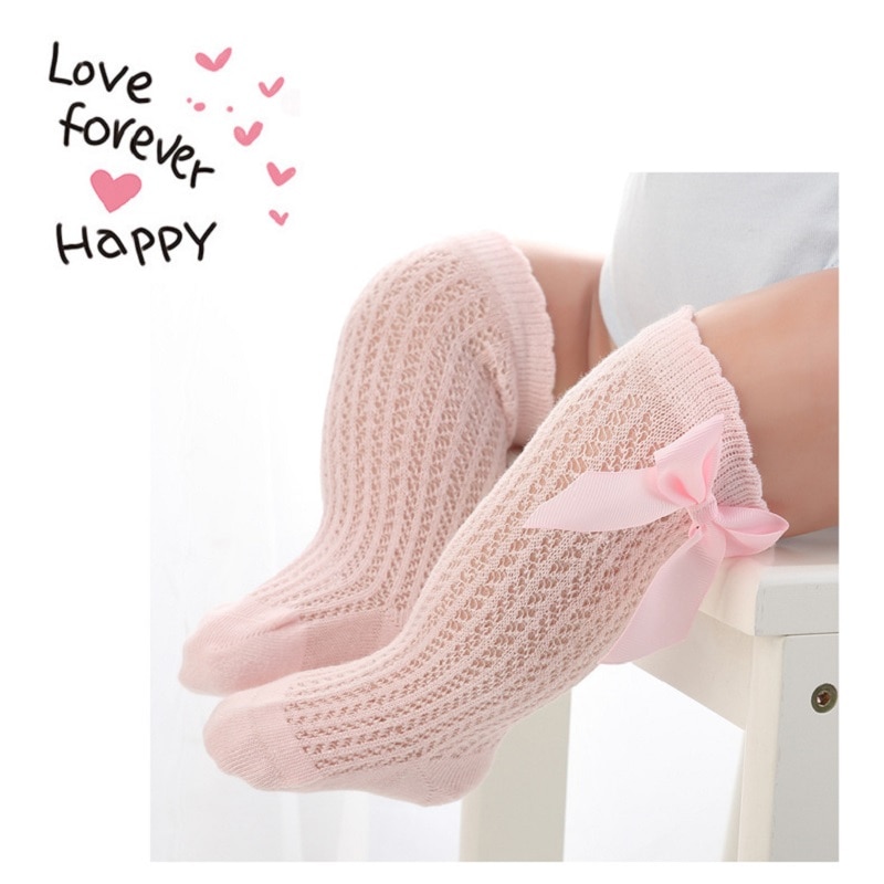 Socks for Baby Girls Non-slip Cotton Knee High Long Socks for Baby Girls Non-slip Cotton Knee High Long