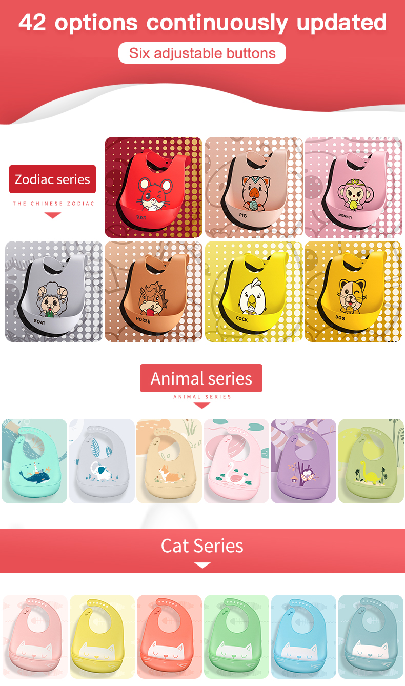 Waterproof Silicone Feeding Baby Bib Waterproof Silicone Feeding Baby Bib