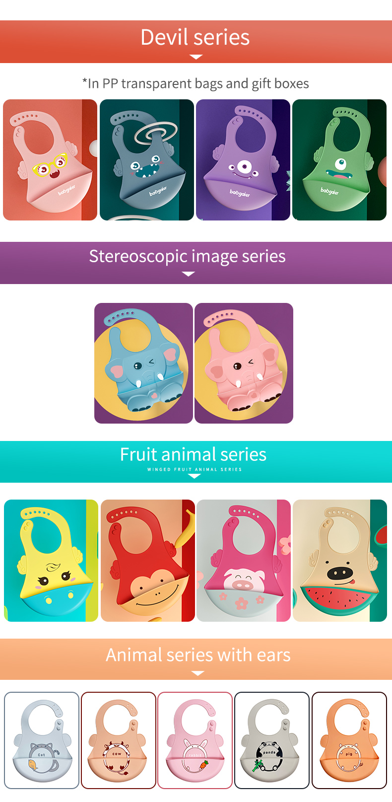 Waterproof Silicone Feeding Baby Bib Waterproof Silicone Feeding Baby Bib