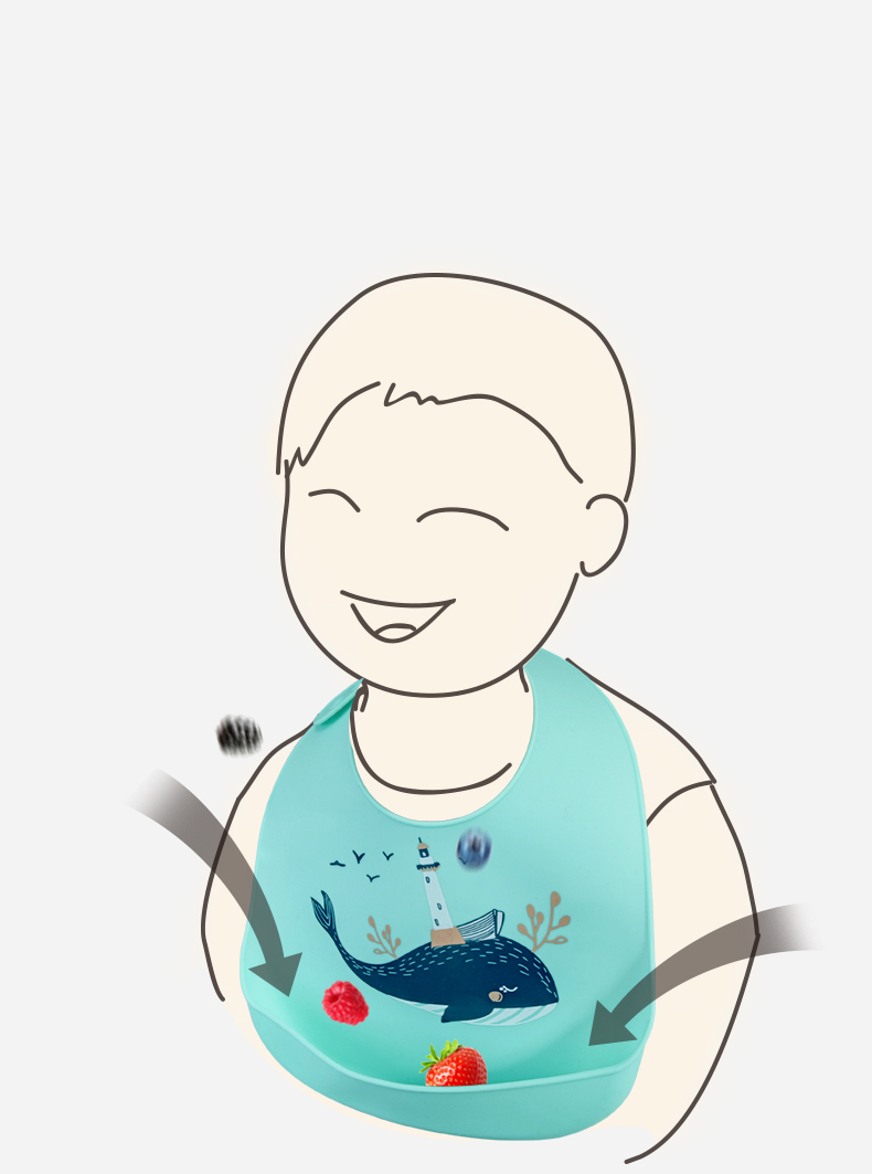 Waterproof Silicone Feeding Baby Bib Waterproof Silicone Feeding Baby Bib