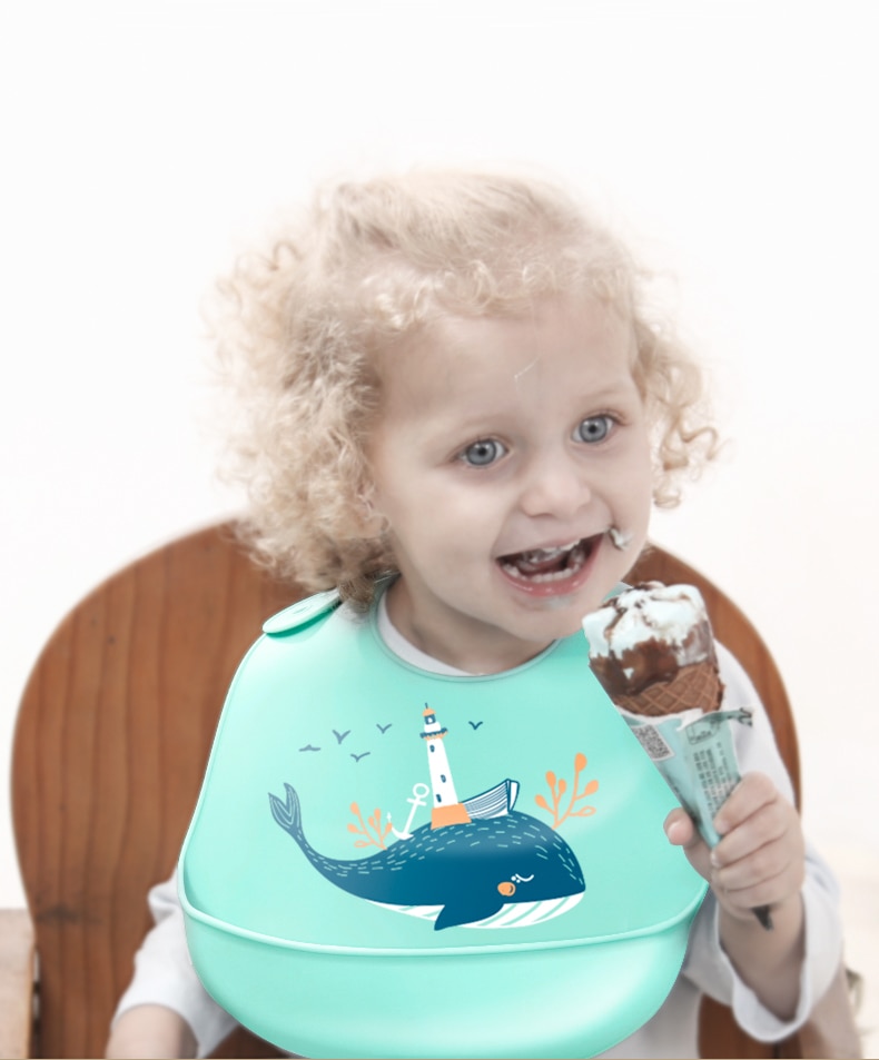 Waterproof Silicone Feeding Baby Bib Waterproof Silicone Feeding Baby Bib