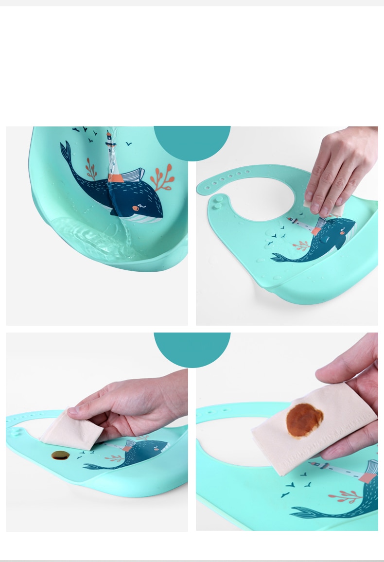 Waterproof Silicone Feeding Baby Bib Waterproof Silicone Feeding Baby Bib