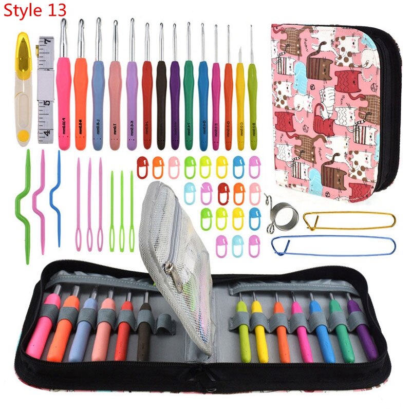 35 Styles New Crochet Hook Set With Yarn Knitting Needles