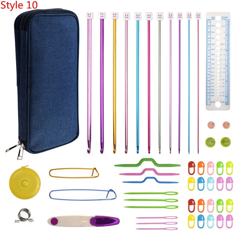 35 Styles New Crochet Hook Set With Yarn Knitting Needles