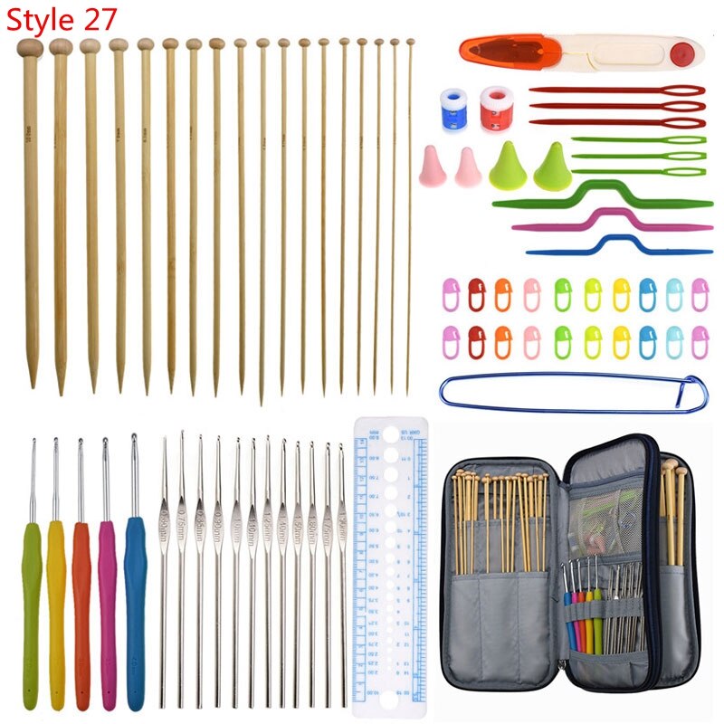 35 Styles New Crochet Hook Set With Yarn Knitting Needles