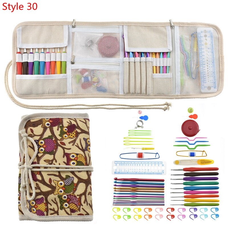 35 Styles New Crochet Hook Set With Yarn Knitting Needles