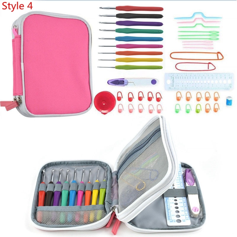 35 Styles New Crochet Hook Set With Yarn Knitting Needles