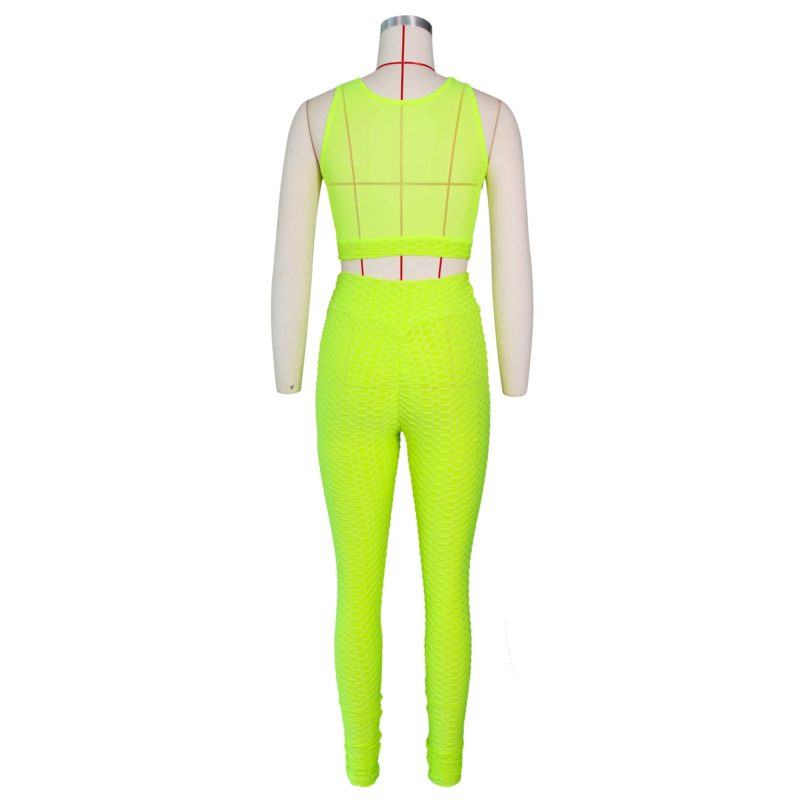 Two Piece Set/ Crop Top Long Booty Pants