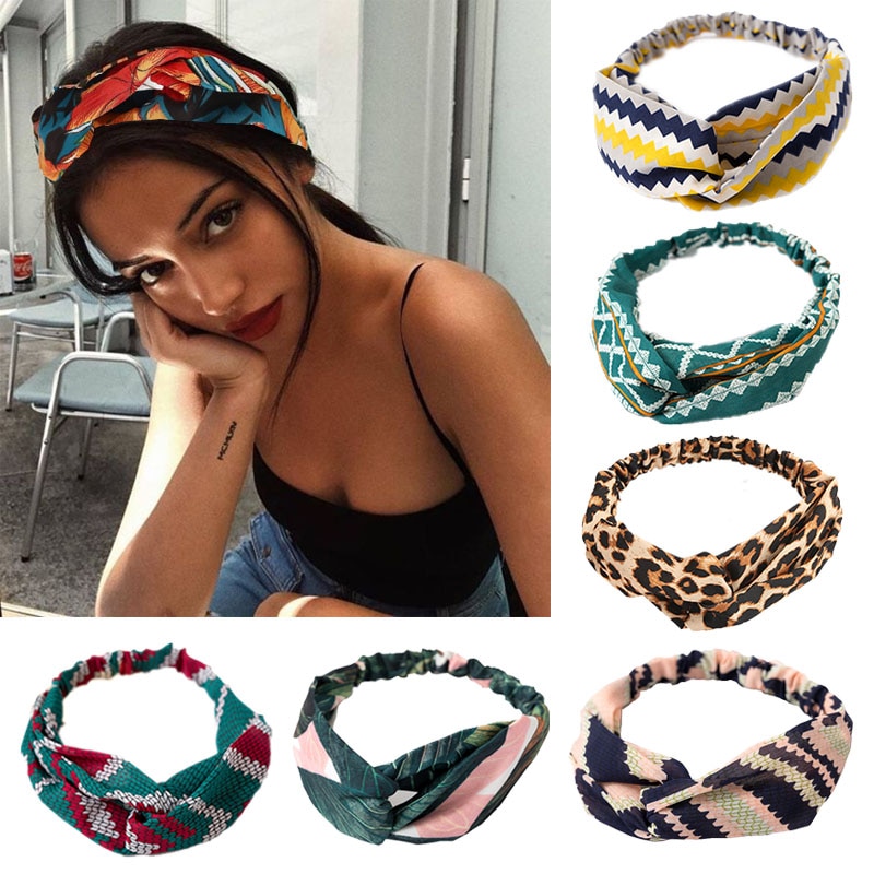 Printed Headbands/ Cross Knot  Bandanas