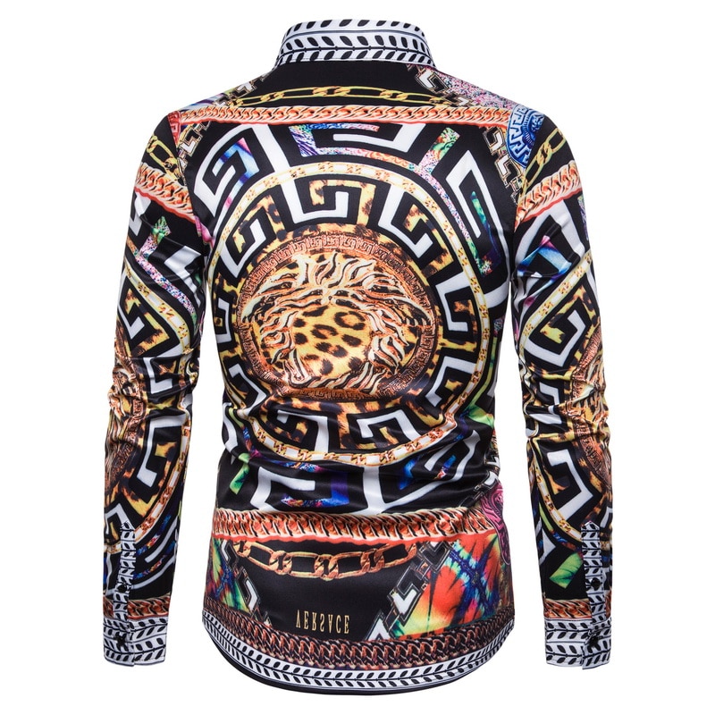 Men’s Printed Long Sleeve Shirt /Slim Fit Men's Printed Long Sleeve Shirt /Slim Fit