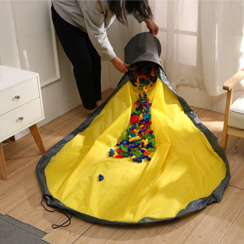 Portable Foldable Toy Clean-up and Storage Bag Portable Foldable Toy Clean-up and Storage Bag