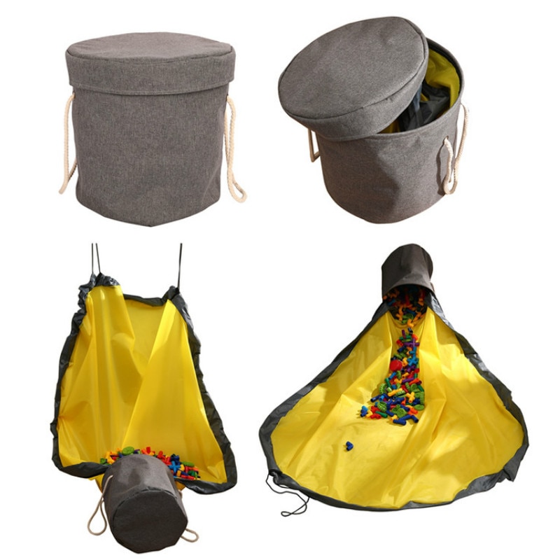 Portable Foldable Toy Clean-up and Storage Bag Portable Foldable Toy Clean-up and Storage Bag