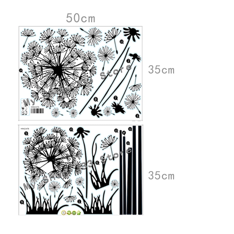 Hot black dandelion  wall stickers Hot black dandelion  wall stickers