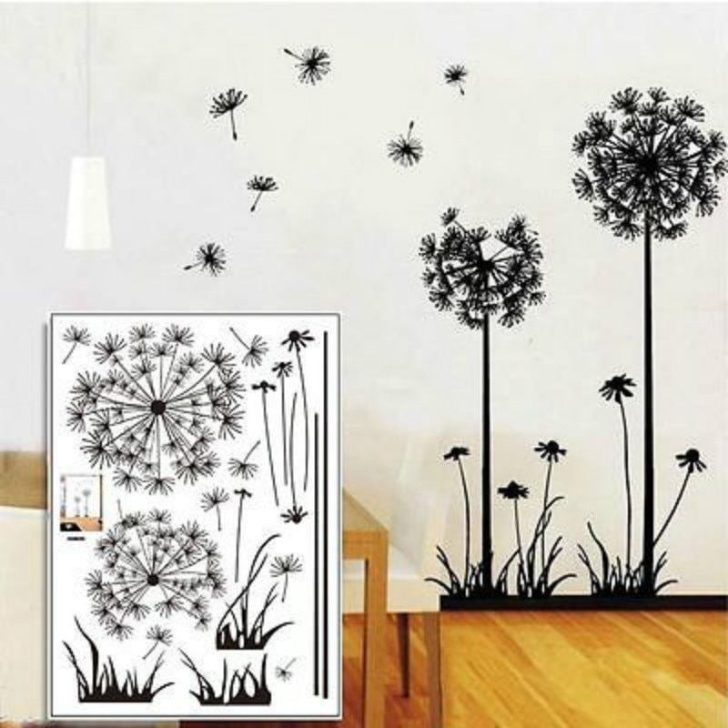 Hot black dandelion  wall stickers Hot black dandelion  wall stickers