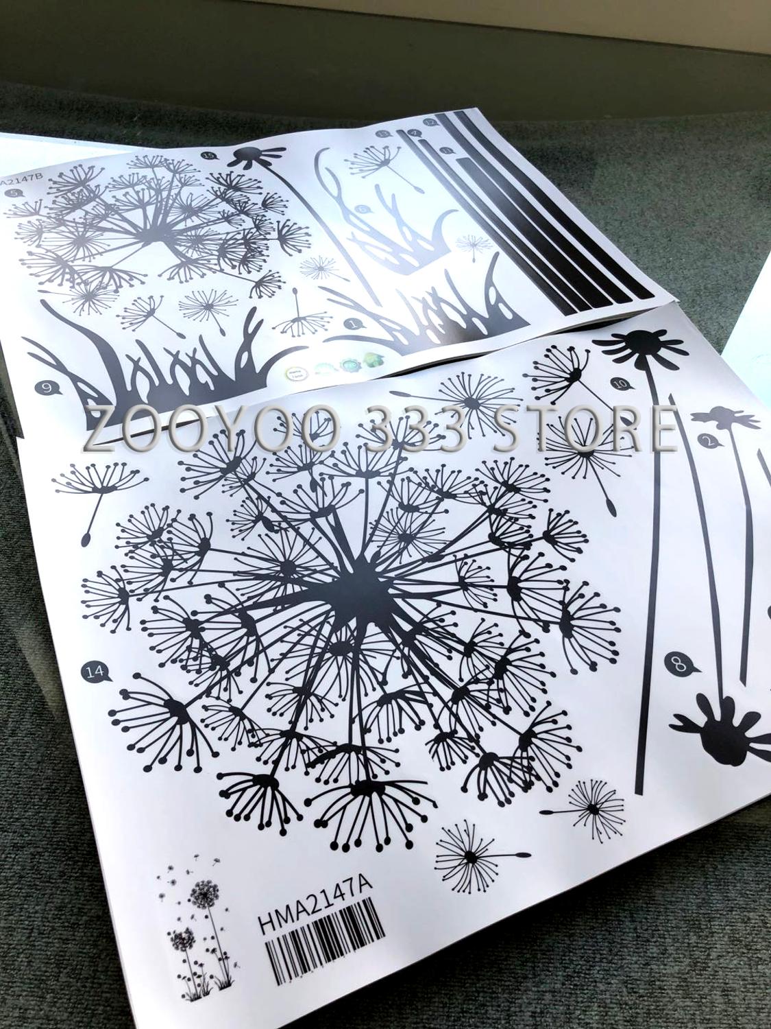 Hot black dandelion  wall stickers
