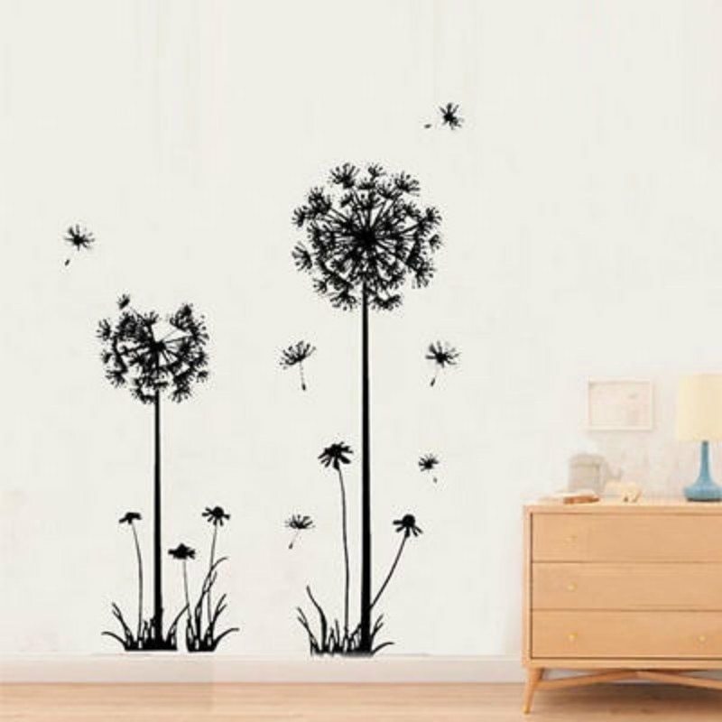 Hot black dandelion  wall stickers Hot black dandelion  wall stickers