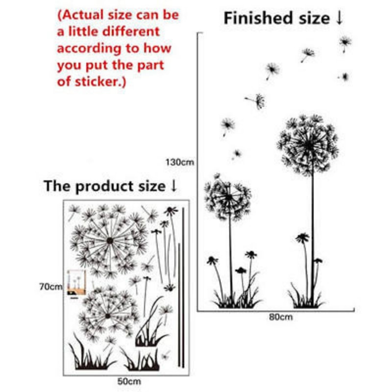 Hot black dandelion  wall stickers Hot black dandelion  wall stickers