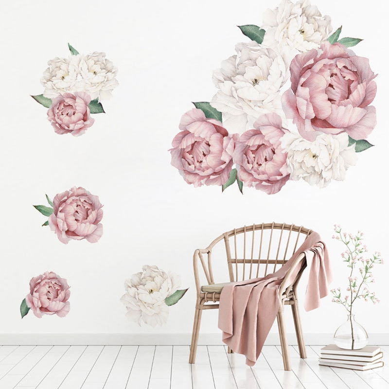 Peony Flowers Wall Stickers Peony Flowers Wall Stickers