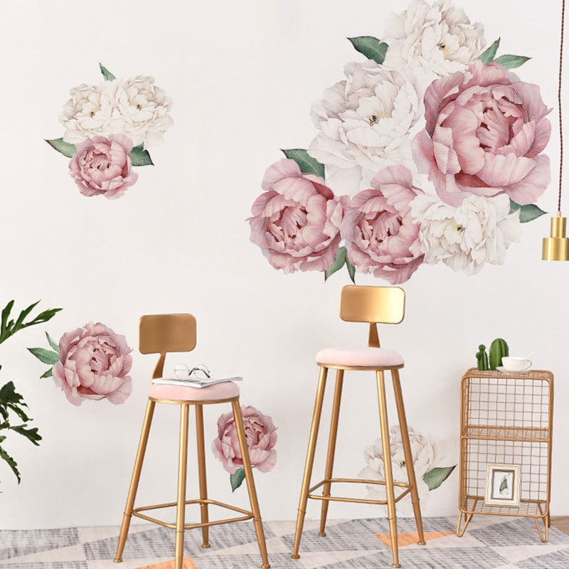 Peony Flowers Wall Stickers Peony Flowers Wall Stickers