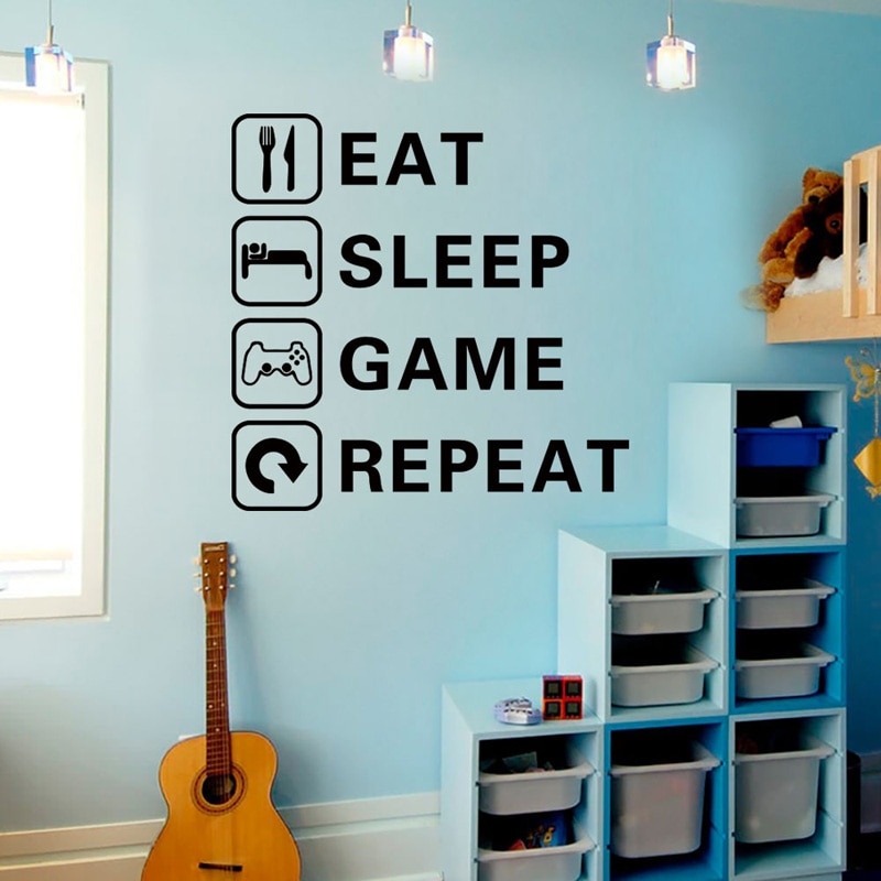 EAT SLEEP GAME Trilogy Wall sticker EAT SLEEP GAME Trilogy Wall sticker