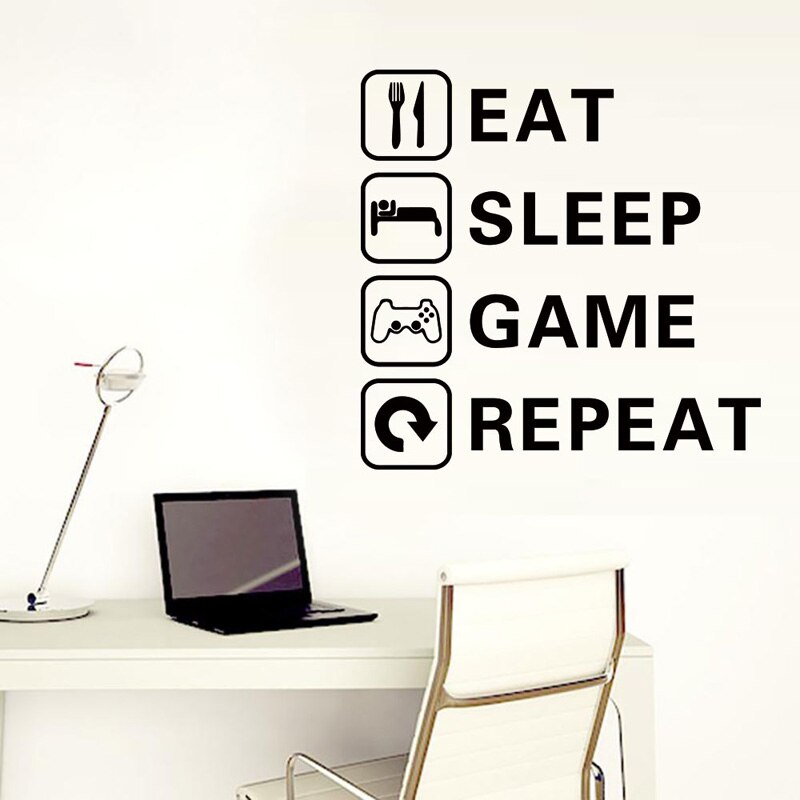 EAT SLEEP GAME Trilogy Wall sticker EAT SLEEP GAME Trilogy Wall sticker