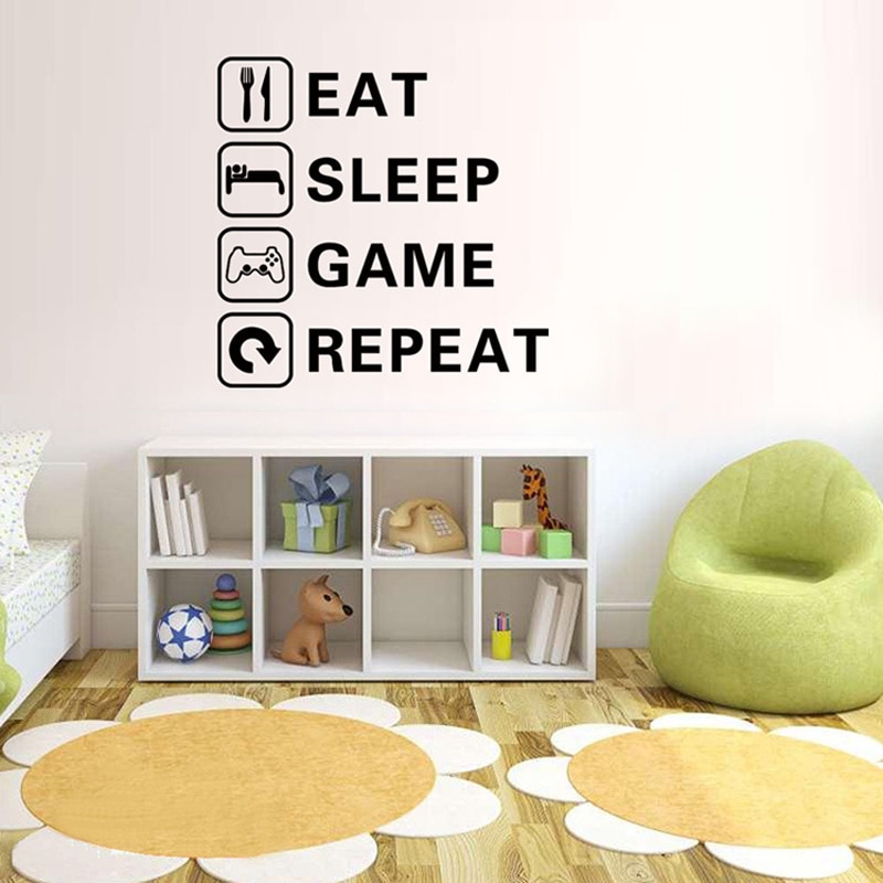 EAT SLEEP GAME Trilogy Wall sticker EAT SLEEP GAME Trilogy Wall sticker