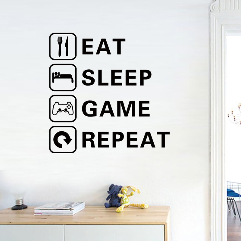 EAT SLEEP GAME Trilogy Wall sticker EAT SLEEP GAME Trilogy Wall sticker