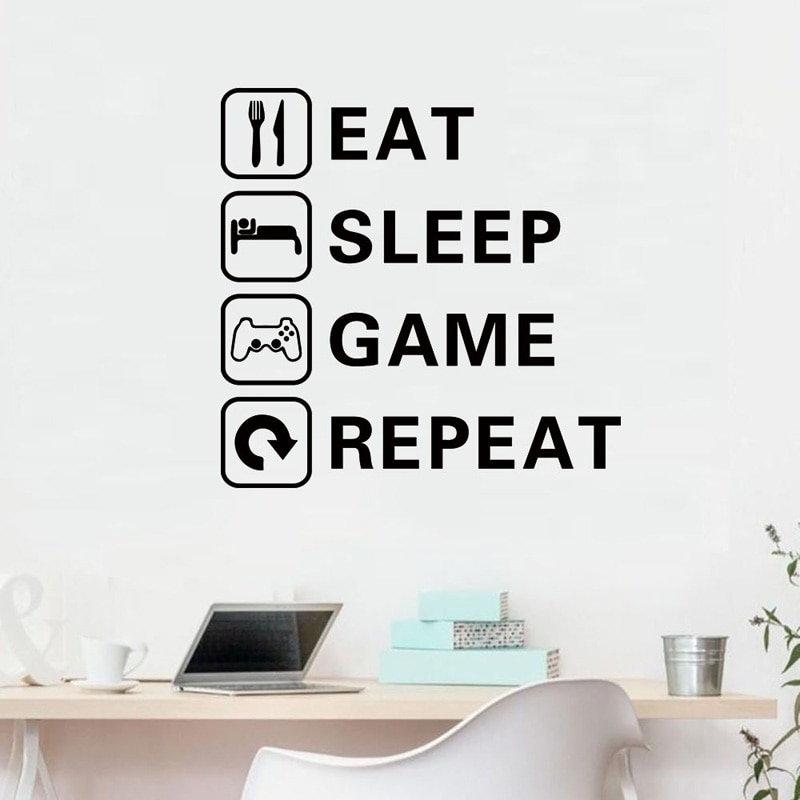 EAT SLEEP GAME Trilogy Wall sticker EAT SLEEP GAME Trilogy Wall sticker