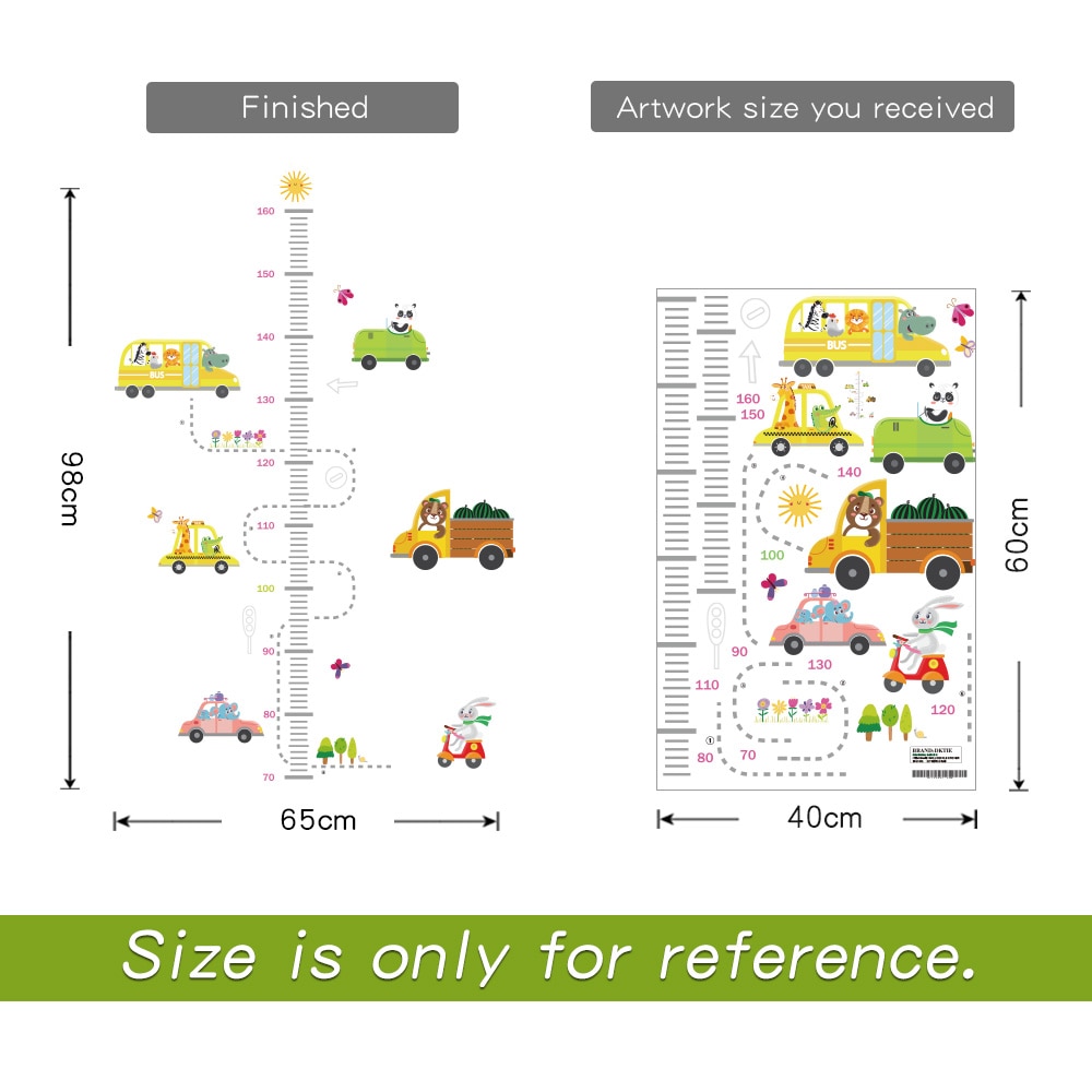 Cartoon Height Measure Wall Sticker Cartoon Height Measure Wall Sticker