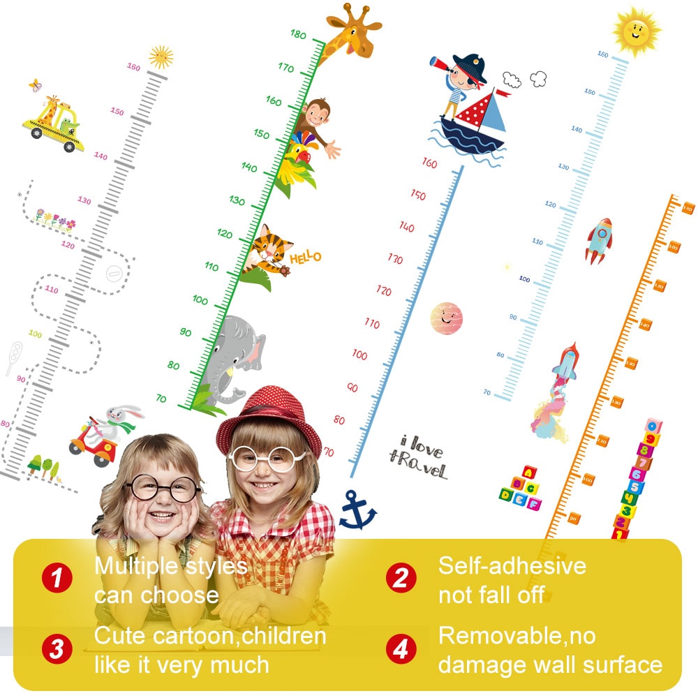 Cartoon Height Measure Wall Sticker Cartoon Height Measure Wall Sticker