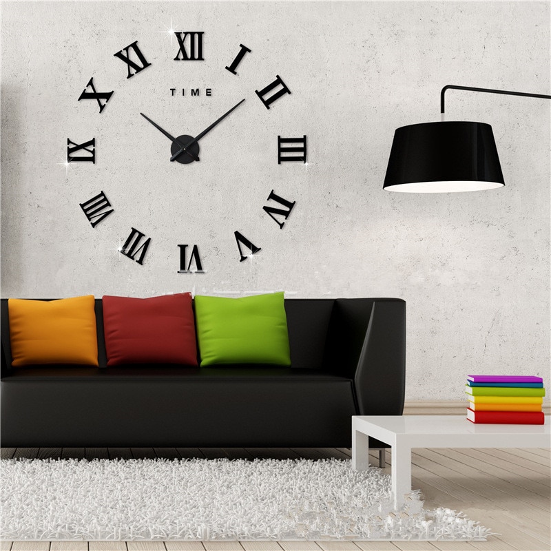 Mirror Wall Clock Diy Quartz Watch