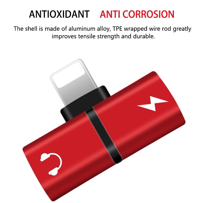 Mini 2 In 1 Dual Charging Adapter for Iphone 12 11 Pro Max XS XR X SE Mini 2 In 1 Dual Charging Adapter for Iphone 12 11 Pro Max XS XR X SE