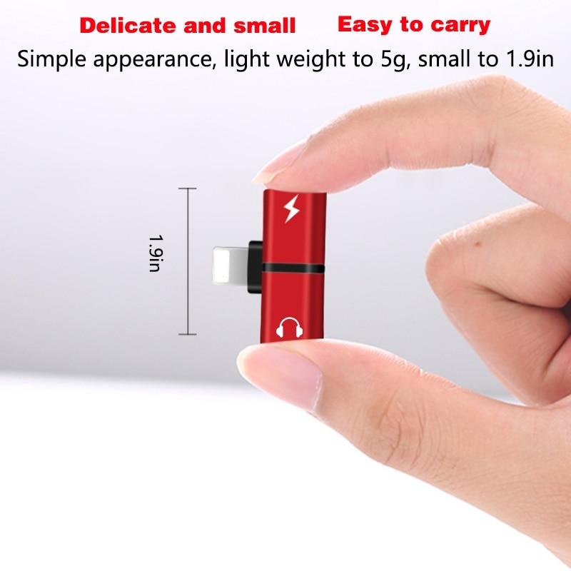 Mini 2 In 1 Dual Charging Adapter for Iphone 12 11 Pro Max XS XR X SE Mini 2 In 1 Dual Charging Adapter for Iphone 12 11 Pro Max XS XR X SE