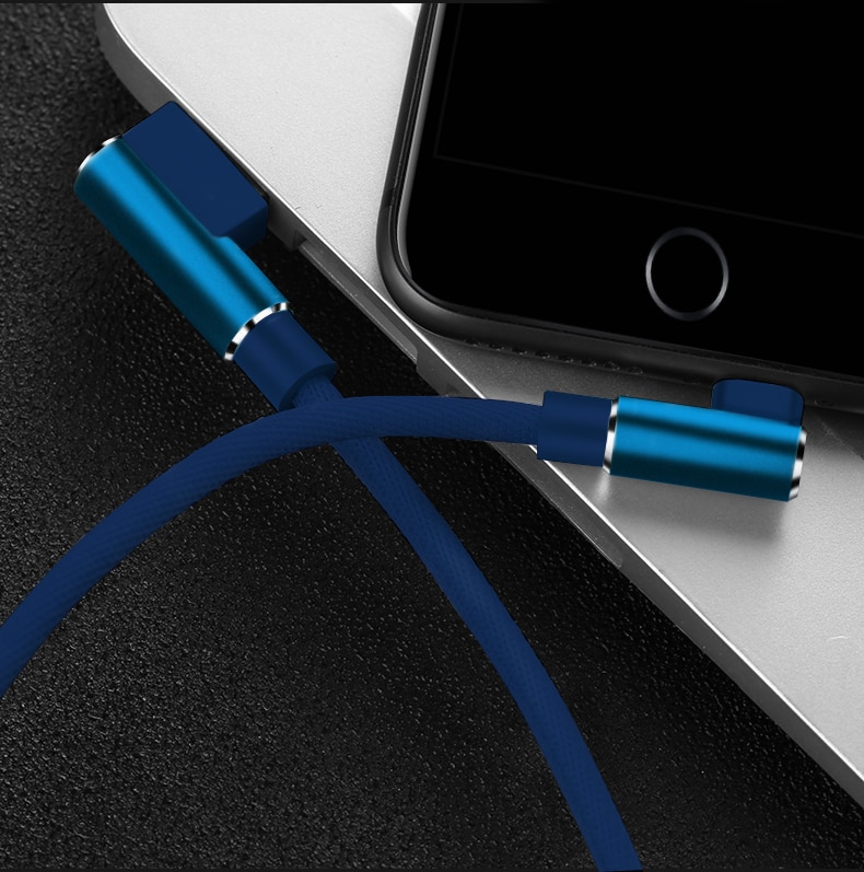 90 Degree USB Data Charger Fast Cable for iPhone