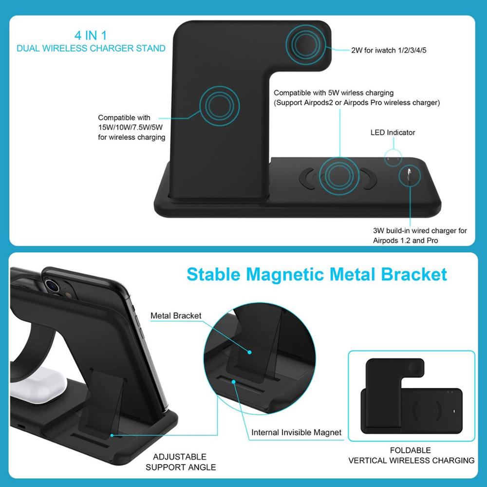 4 in 1 Foldable Charging Dock Station 4 in 1 Foldable Charging Dock Station