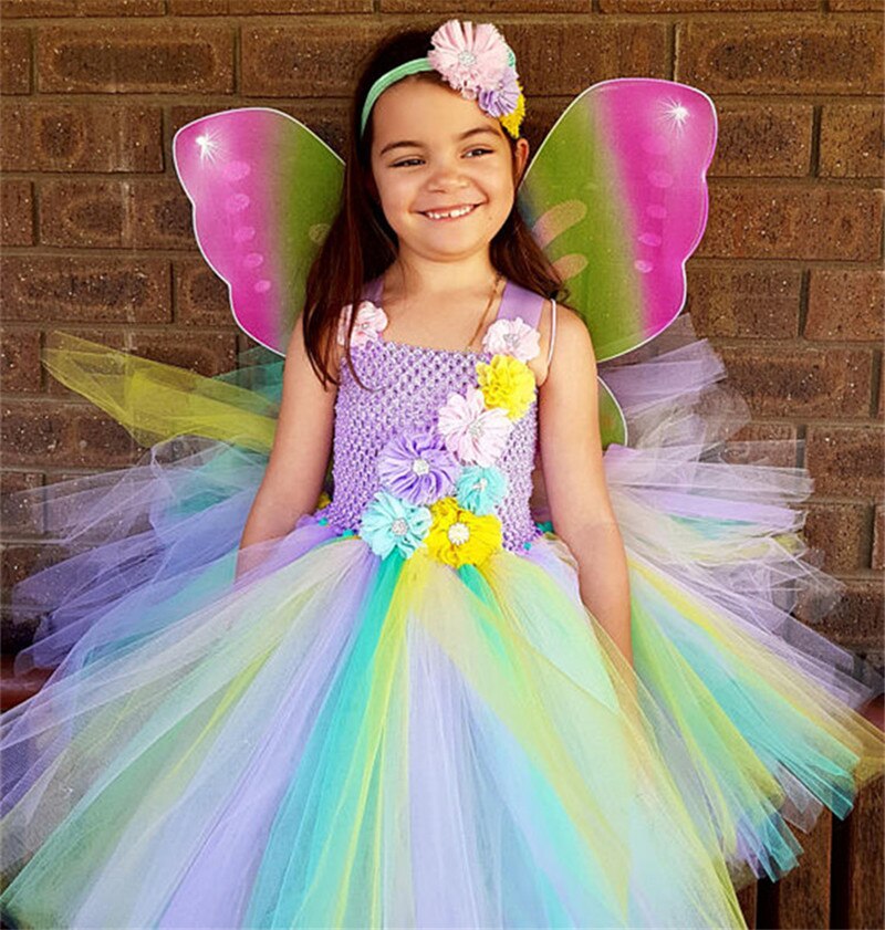 Girls  Unicorn Flower Tutu Dress Girls  Unicorn Flower Tutu Dress