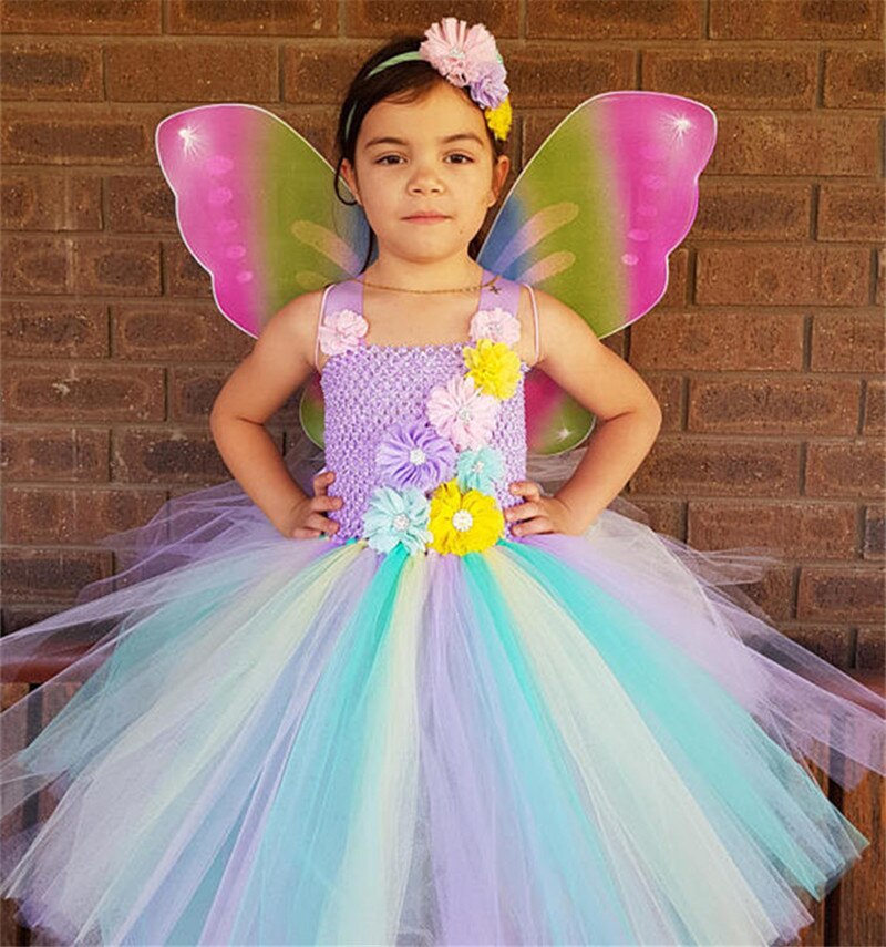 Girls  Unicorn Flower Tutu Dress Girls  Unicorn Flower Tutu Dress