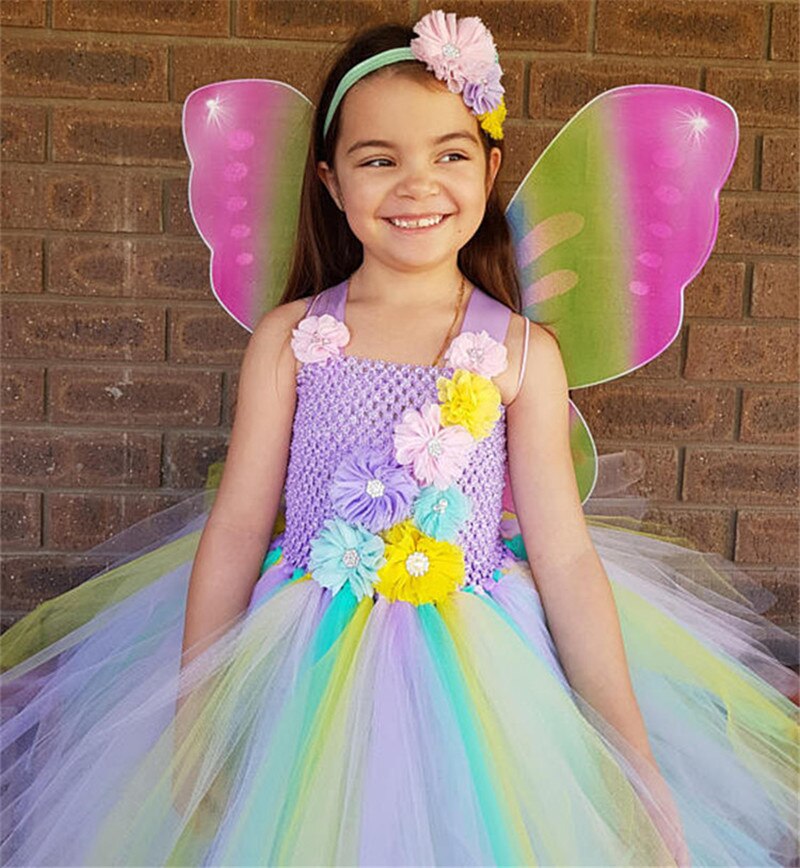 Girls  Unicorn Flower Tutu Dress Girls  Unicorn Flower Tutu Dress
