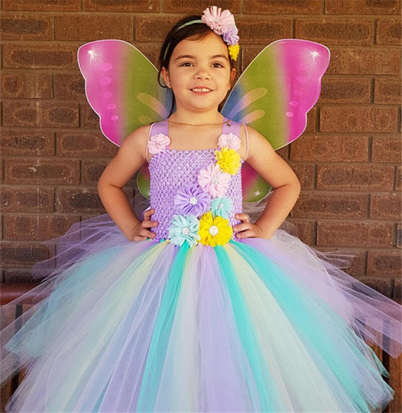 Girls  Unicorn Flower Tutu Dress Girls  Unicorn Flower Tutu Dress