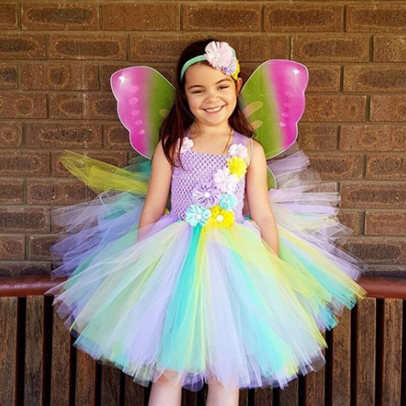Girls  Unicorn Flower Tutu Dress Girls  Unicorn Flower Tutu Dress
