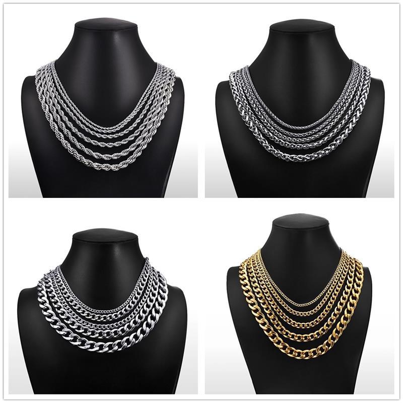 Stainless Steel Chain Necklace for Men Women Stainless Steel Chain Necklace for Men Women