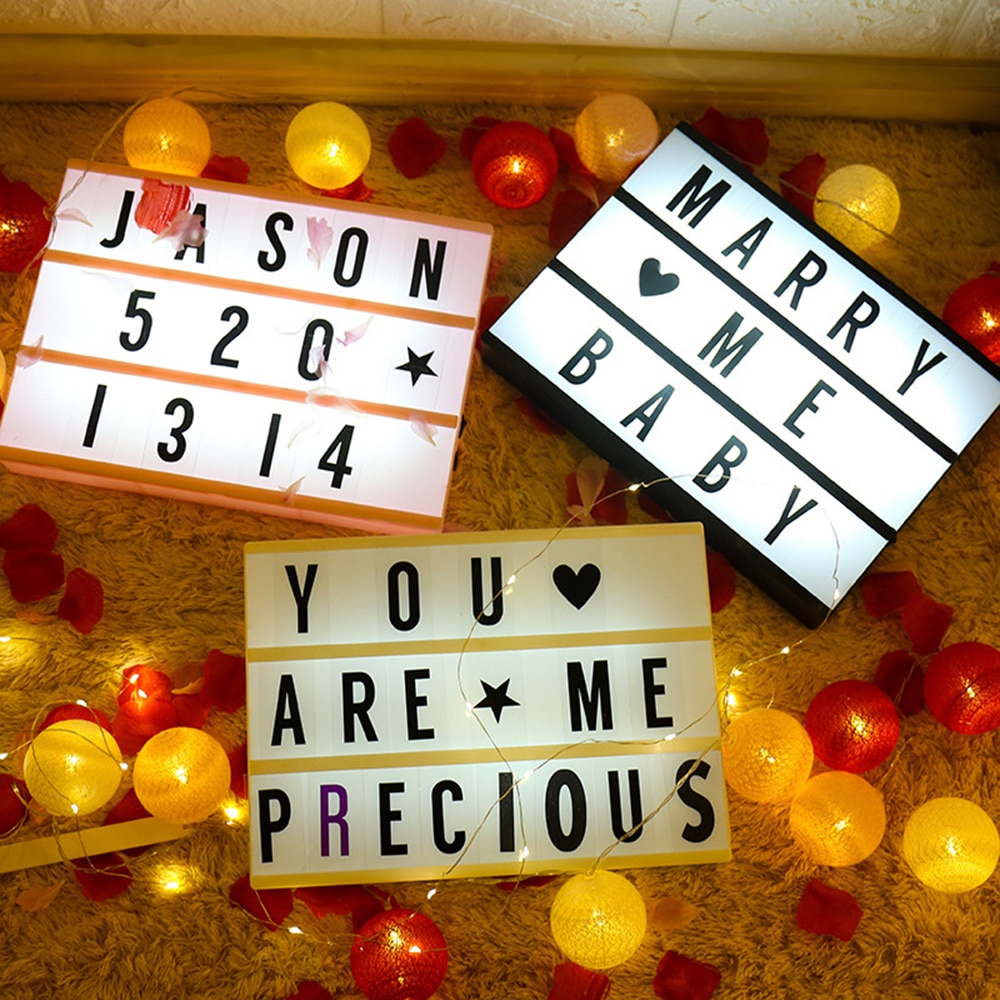 Message Board with LED Light Box