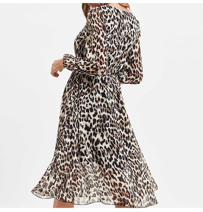Chiffon Leopard Print Dress