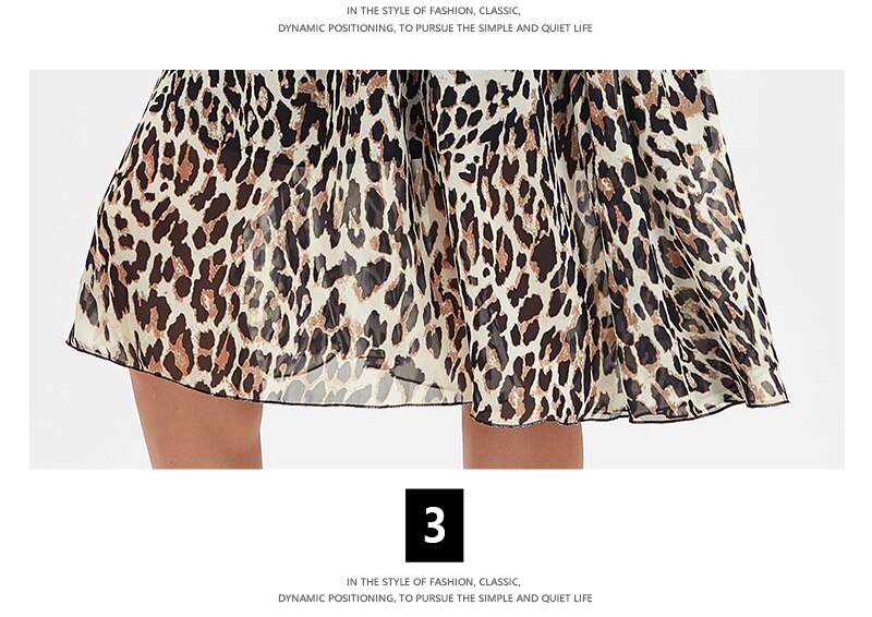 Chiffon Leopard Print Dress