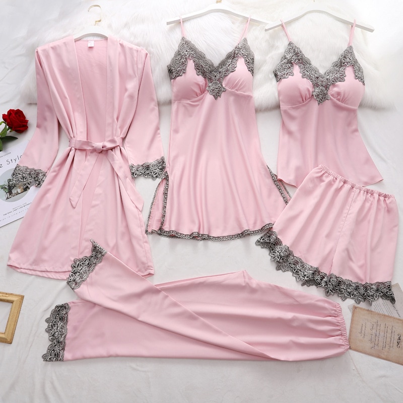 Lace Satin Pajamas Lace Satin Pajamas