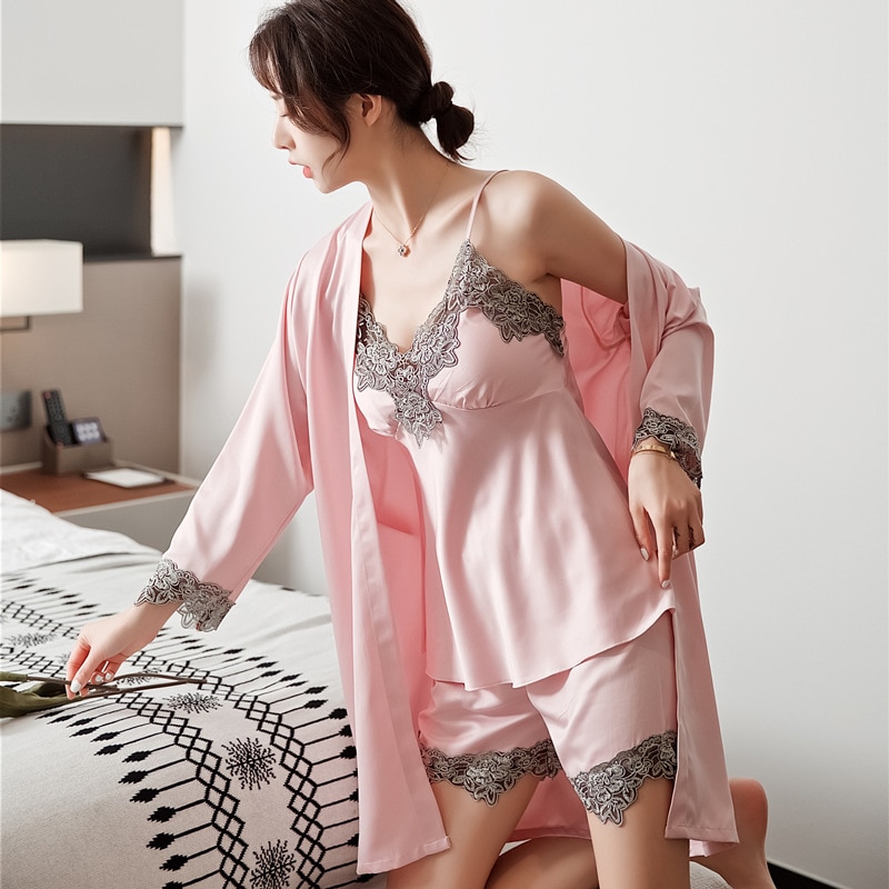 Lace Satin Pajamas Lace Satin Pajamas