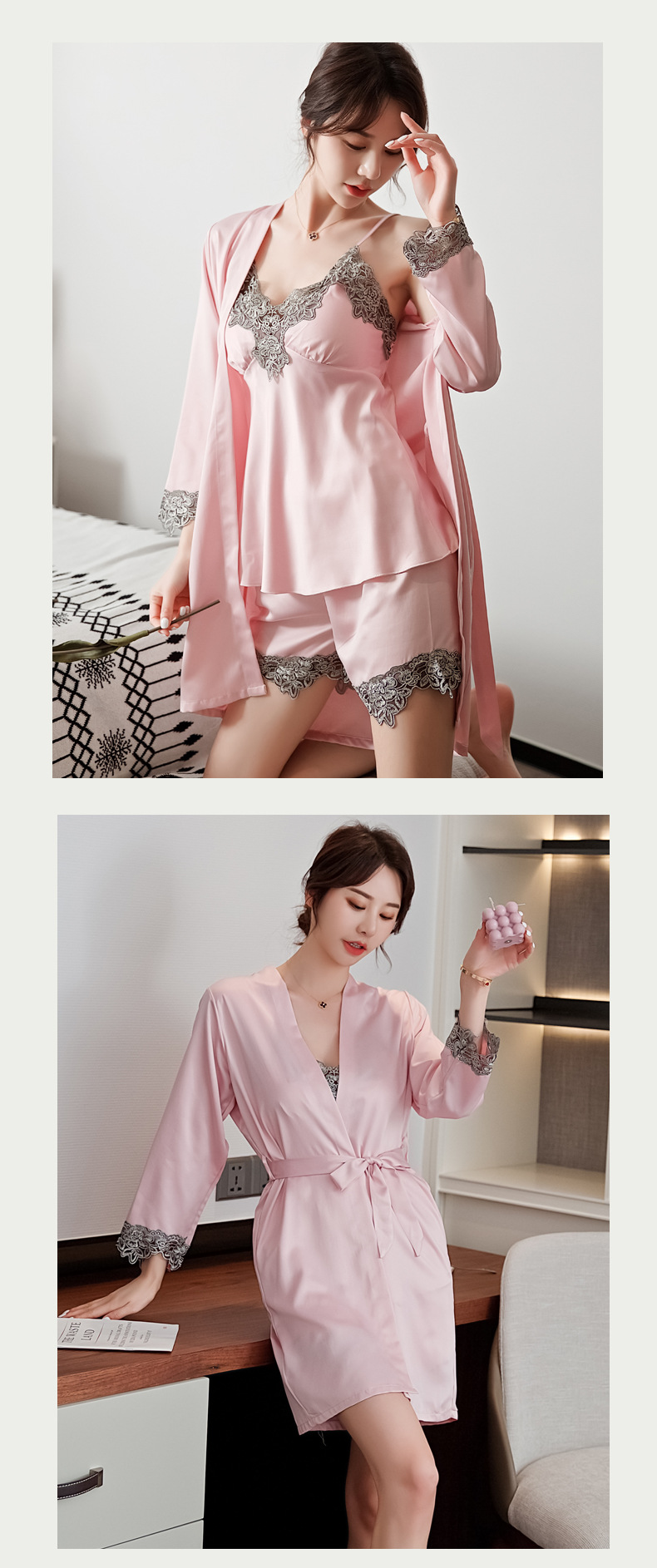 Lace Satin Pajamas Lace Satin Pajamas