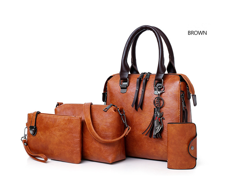 Leather4pcs/Set Handbag
