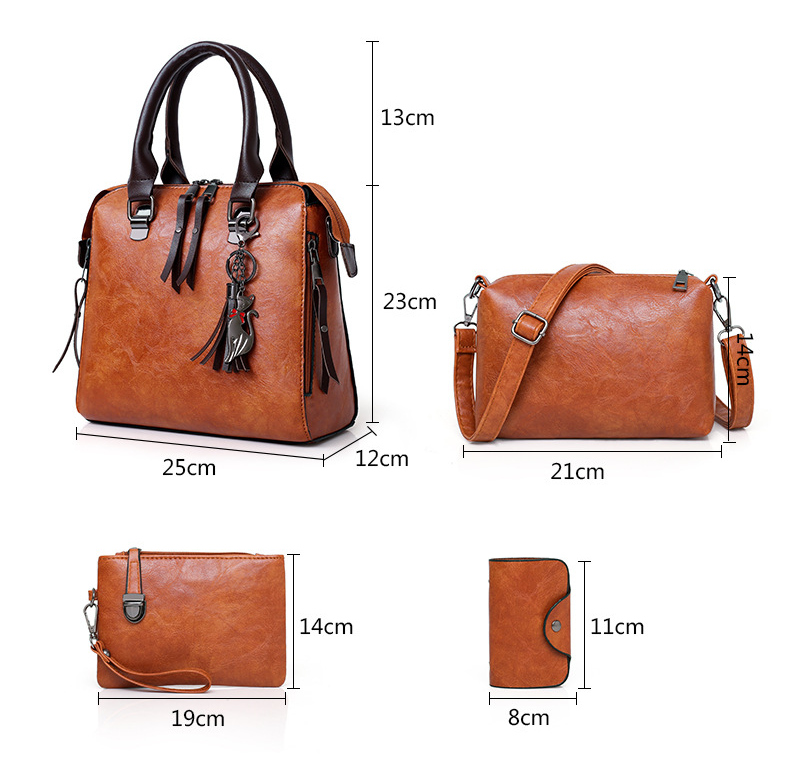Leather4pcs/Set Handbag